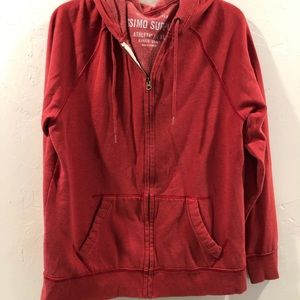 Red Sweatshirt Jacket